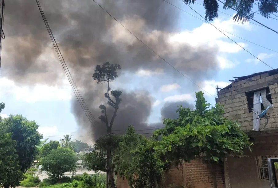 Incendio en choza de Vallarta