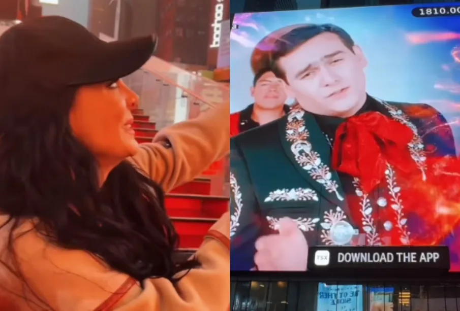 Maribel Guardia en Times Square