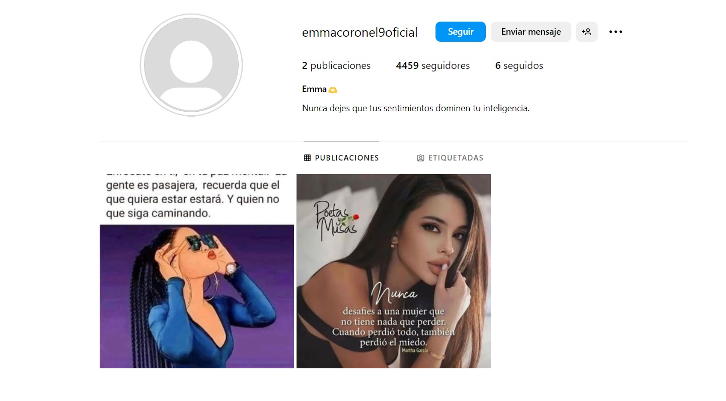 Cuenta de Emma Coronel. 