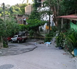 Sitio acordonado por fallecimiento de un hombre