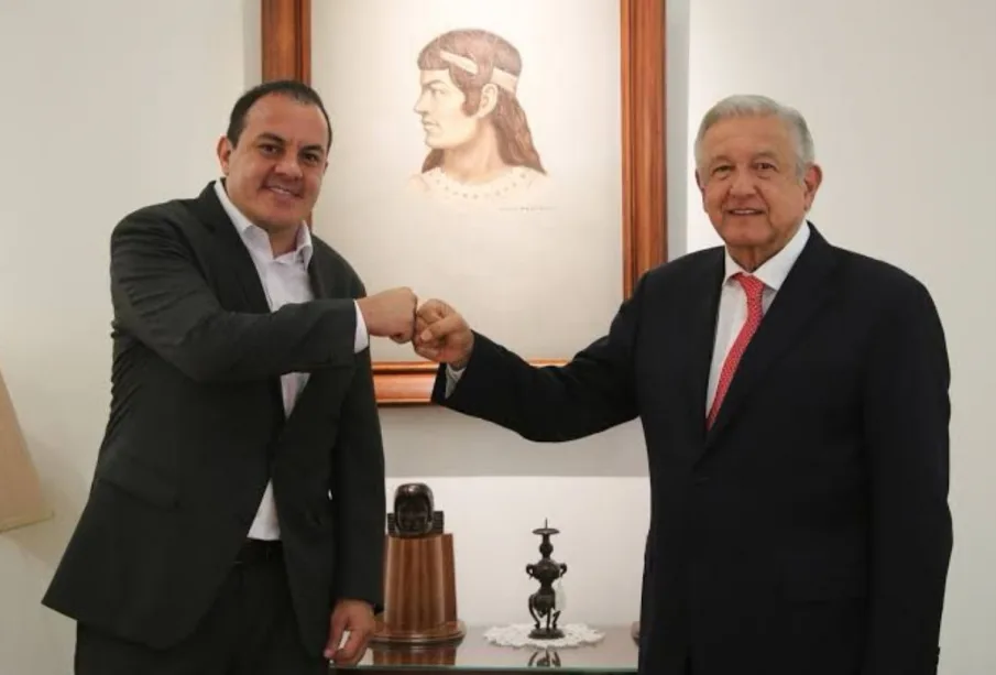 Cuauhtémoc Blanco y AMLO.