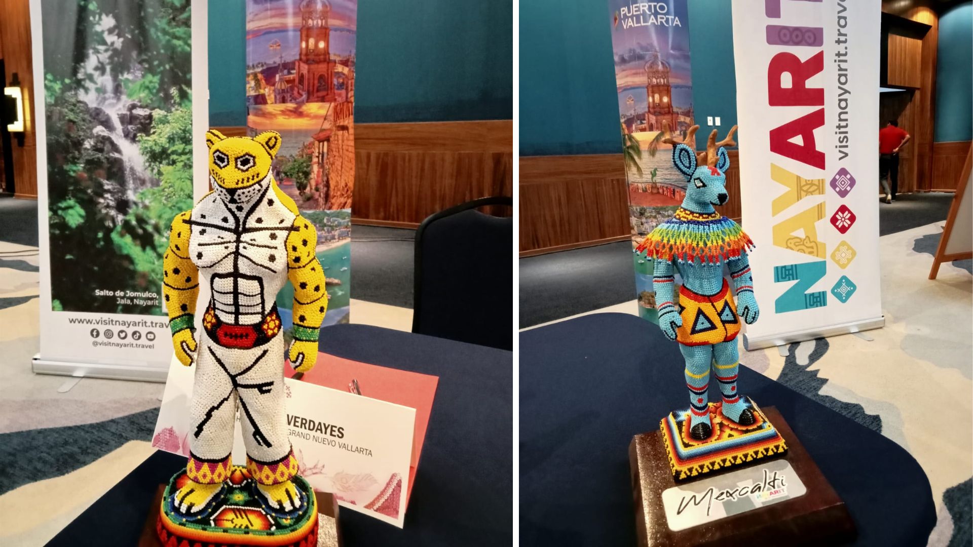 Figuras de Nayarit en evento de turismo