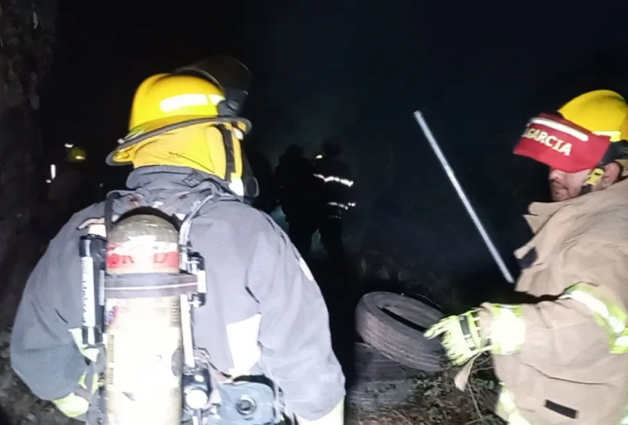 Bomberos en acción