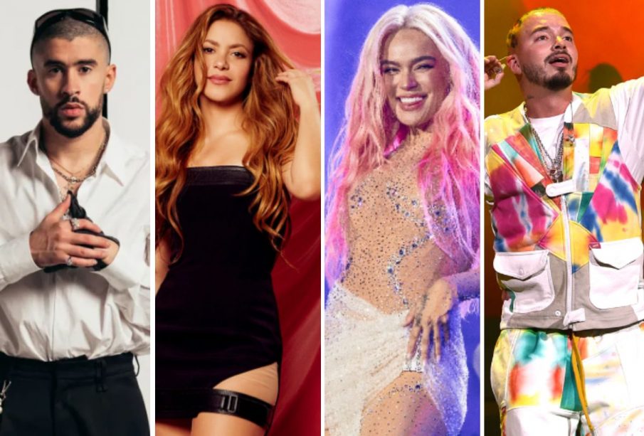 Bad Bunny, Shakira, Karol G y J Balvin