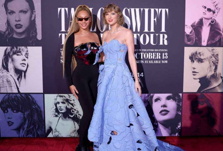 Beyonce y Taylor Swift en el estreno del documental The Eras Tour