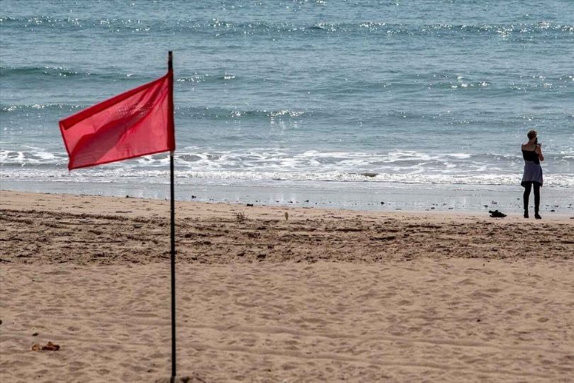 Bandera roja en playas nayaritas