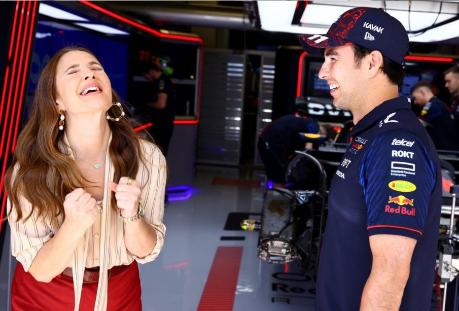 Drew Barrymore y Checo Pérez