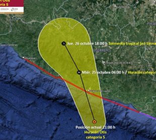 Huracán 'Otis' ya es categoría 5