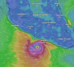 Mapa del nuevo ciclón "Max"