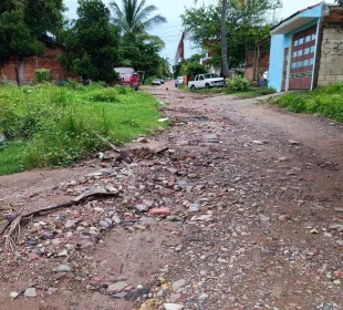 Lucen destrozadas las calles en Lomas del Coapinole