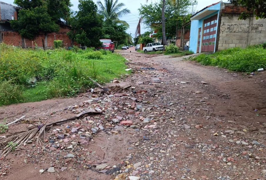 Lucen destrozadas las calles en Lomas del Coapinole