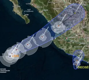 Mapa de la trayectoria de Lidia