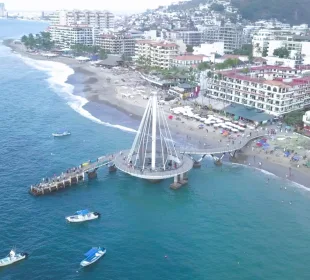 áerea del malecón de Vallarta