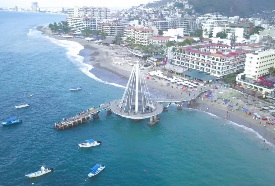 áerea del malecón de Vallarta