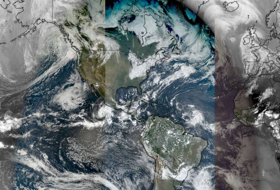 Imagen satelital de América sobre la temporada de huracanes