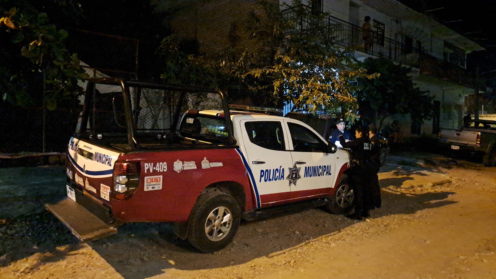 Policía Municipal en la colonia Villa de Guadalupe