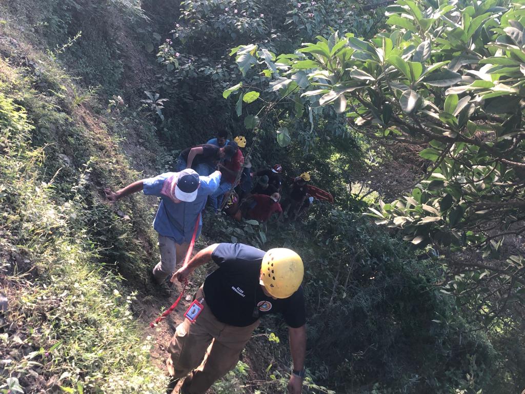 Rescate de personas en barranco