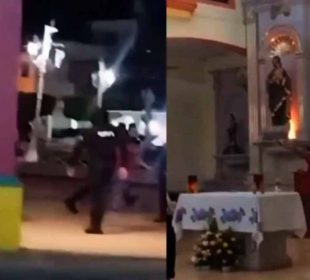 Sujeto con un cuchillo en iglesia de San José del Valle