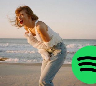 Taylor Swift y logo de Spotify