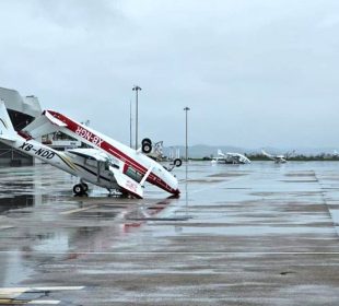 Avioneta dañada en aeropuerto de Acapulco