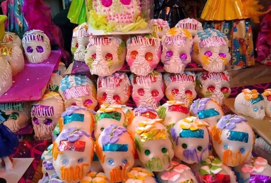 Calaveritas en venta en un mercado