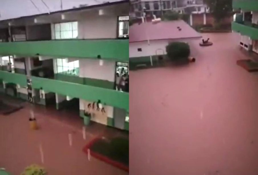 Escuela inundada de la Secundaria de la ETI