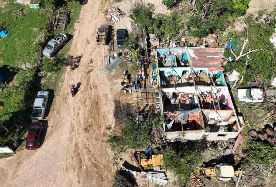 Viviendas sin techo tras el paso de "Lidia" en Cabo Corrientes