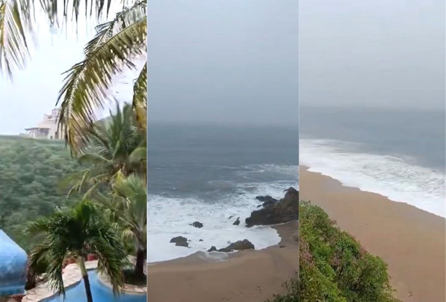 Vientos, olas y lluvia en Cabo Corrientes