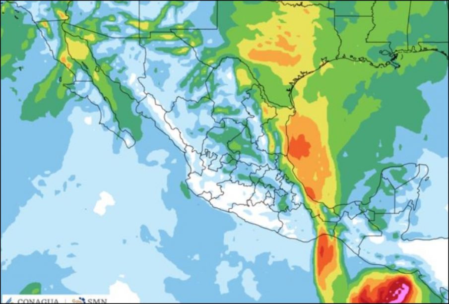 Frente frío 8 en México.