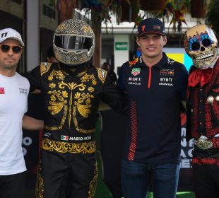 Checo Perez y Max Verstappen en el Gran Premio de México