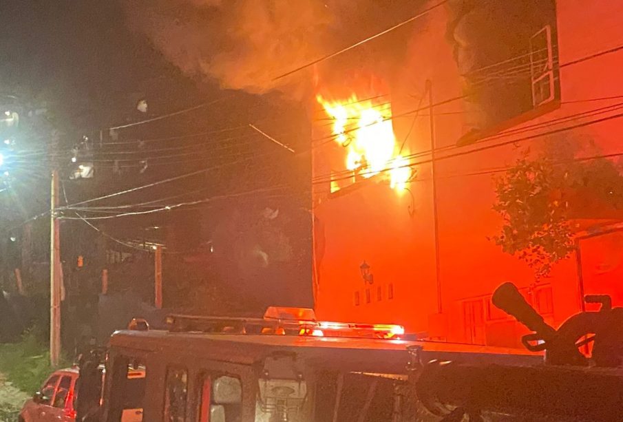 Incendio en el Par Vial.