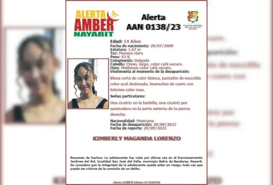 Cédula de identificación de joven desaparecida