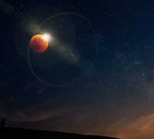 La luna vista desde el cielo.