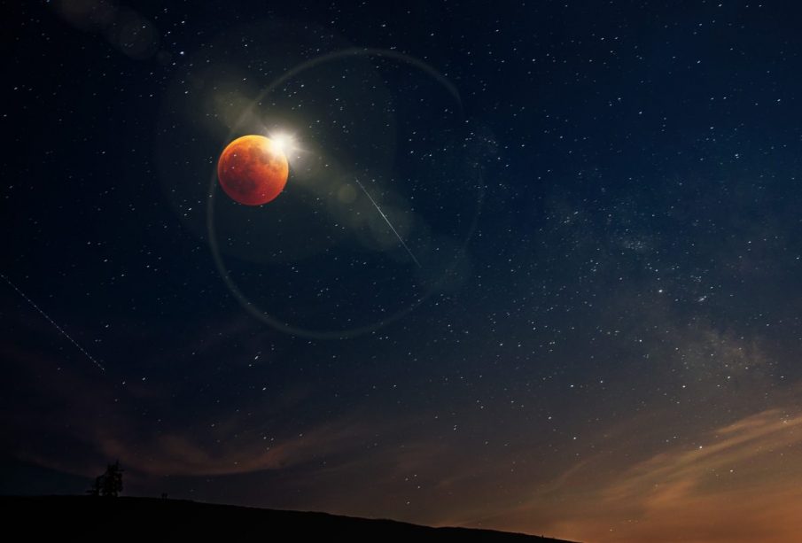 La luna vista desde el cielo.