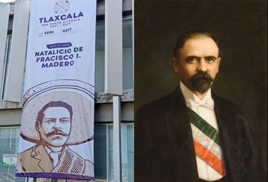 Cartel de Francisco I. Madero con cara de Pancho Villa