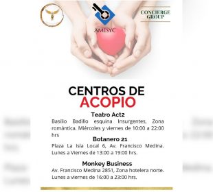 Centros de Acopio solicitando apoyo