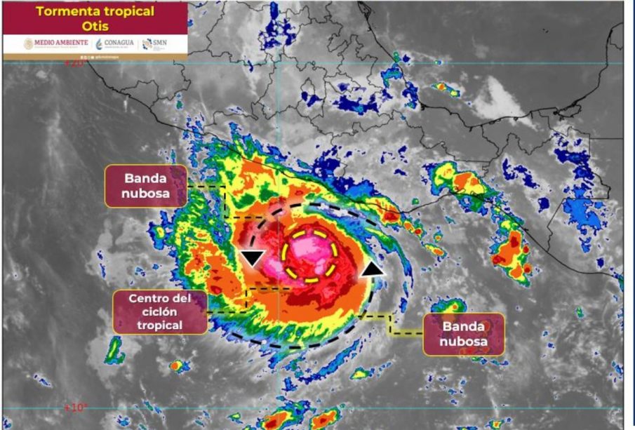 Ubicación tormenta tropical "Otis".