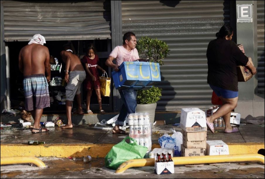 Realizan actos de rapiña en Acapulco.