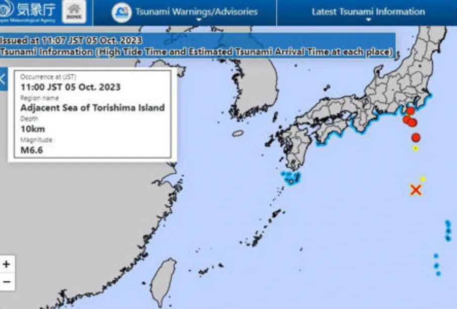 Alerta de tsunami en Japón