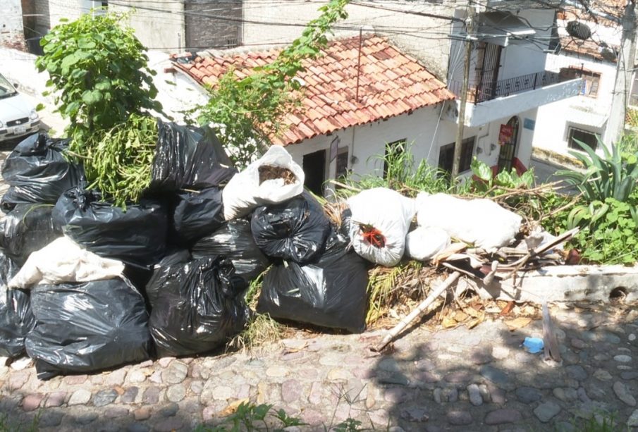 Basura en el centro de vallarta