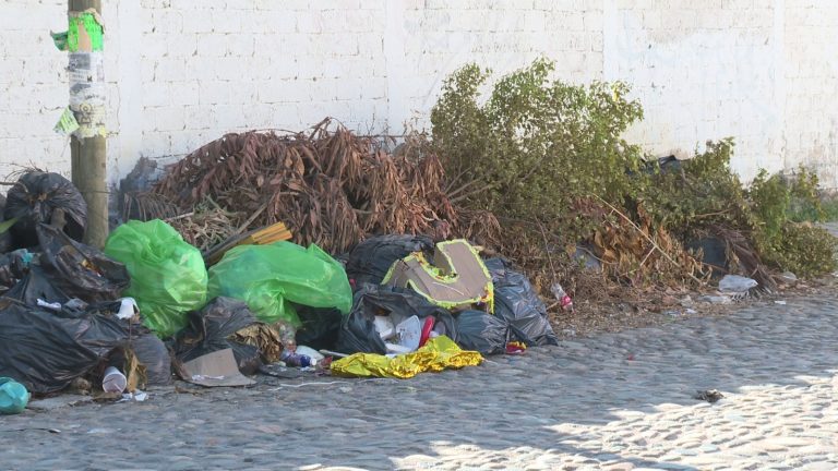 Cúmulo de basura en la calle