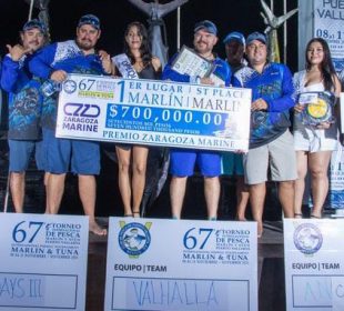 Equipos ganadores del torne internacional de pesca