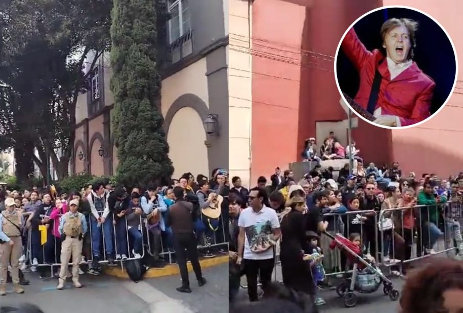 Fans de Paul McCartney afuera de su hotel en CDMX