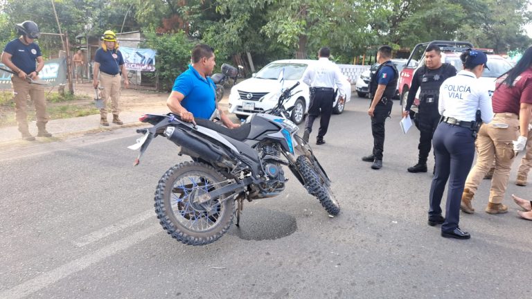 Motocicleta involucrada en accidente