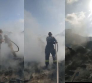 Bomberos nayaritas sofocan incendio en relleno sanitario de Bahía de BAnderas