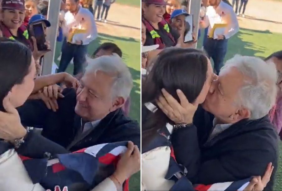 AMLO besando a diputada Julieta Ramírez Padilla