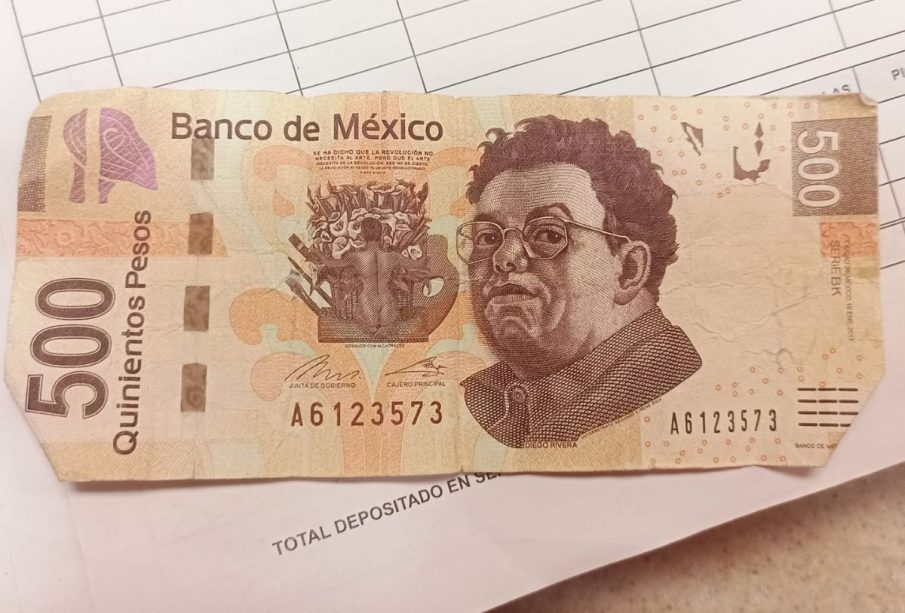 Billete de 500 pesos falso