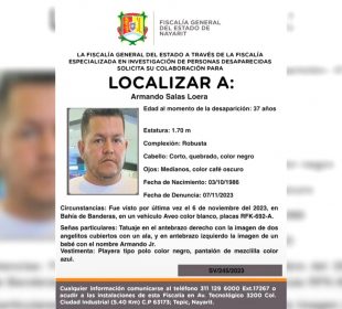 Ficha de búsqueda de persona desaparecida en Nayarit