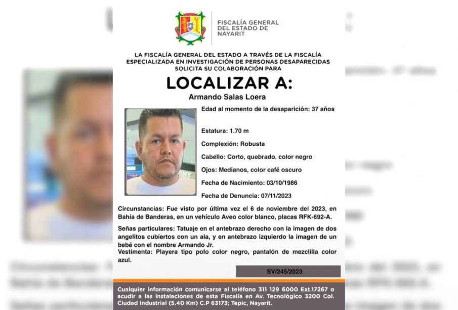 Ficha de búsqueda de persona desaparecida en Nayarit