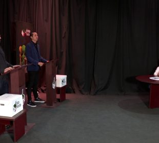 conductores e invitado del programa de Voto y Veto